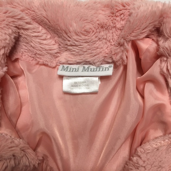 Mini Muffin Pink Faux Fur Coat - Picture 3 of 9